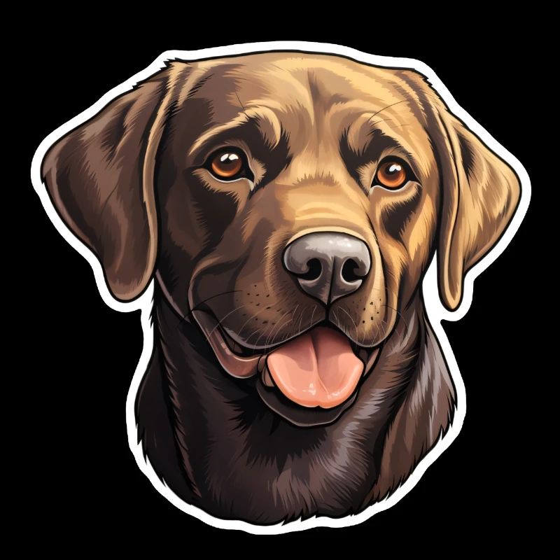 Labrador Retriever Kopf hechelnd