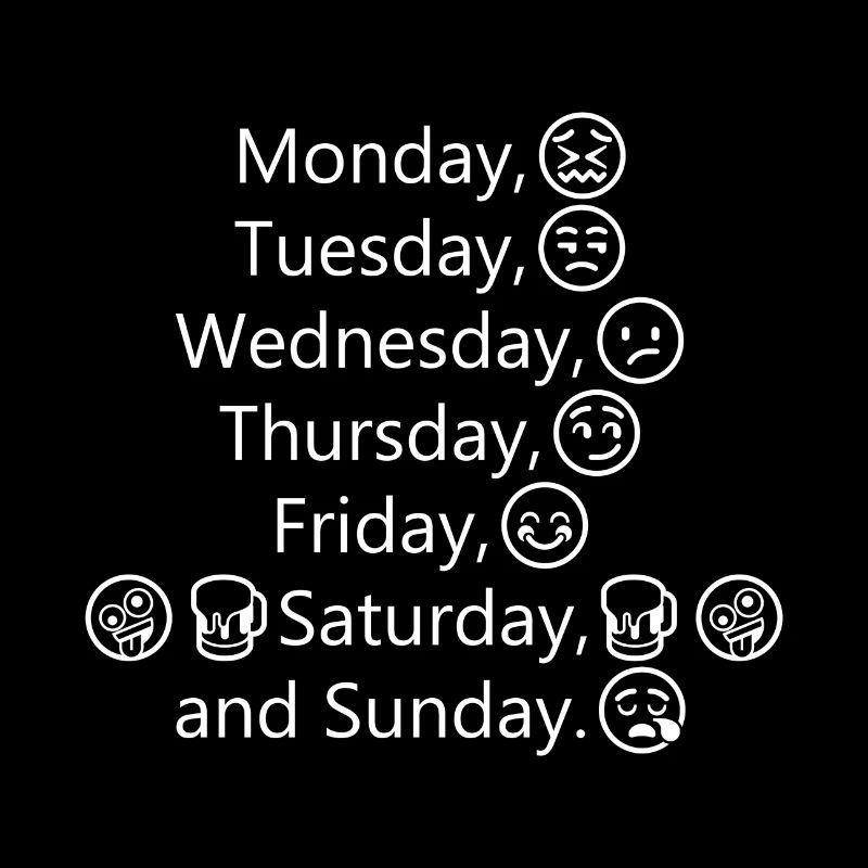 Monday Tuesday.....