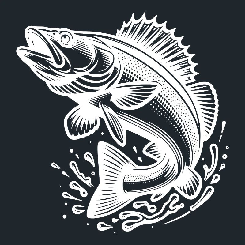 Large Jumping Zander Fish