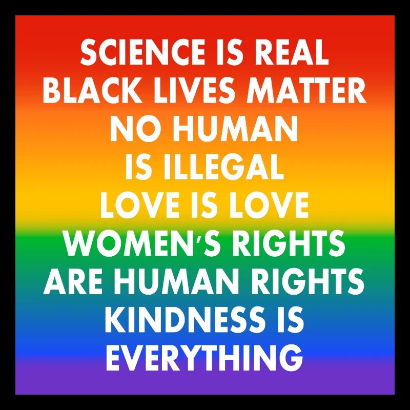 Pride-Flaggenfarben - progressive Slogans