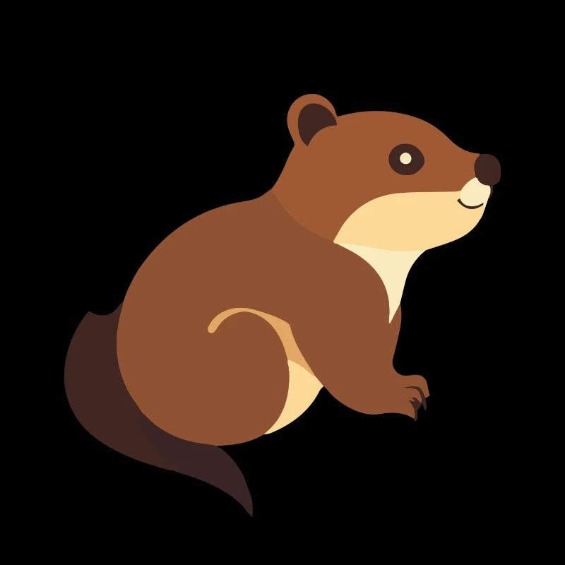 Bieber mit braunem Fell