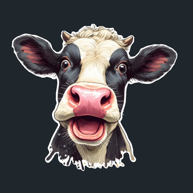 Vache effrayée