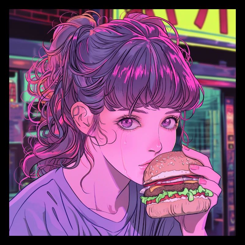 Impression de mode de haute qualité de fille anime des années 80