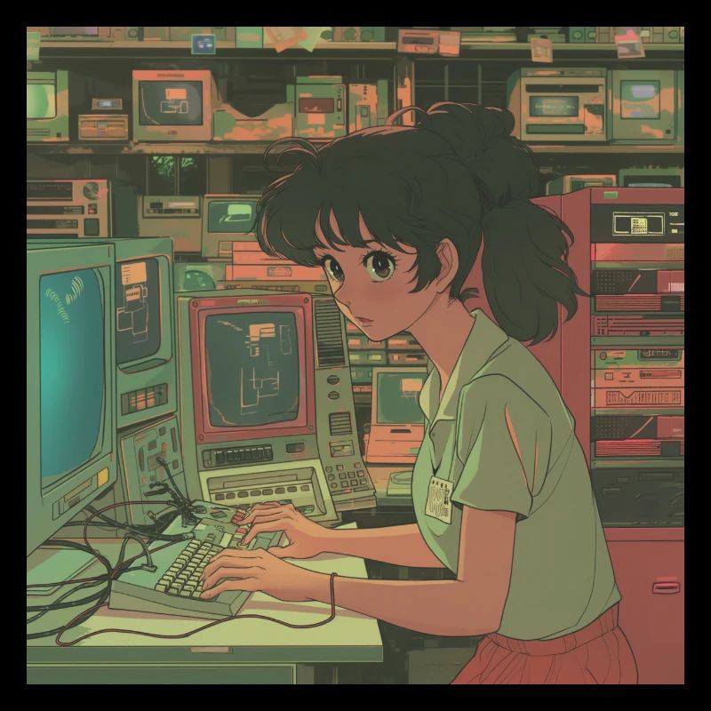 Impression de mode de haute qualité de fille anime des années 80