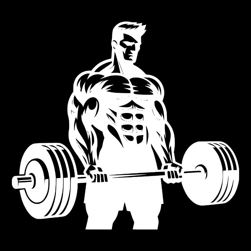 Ambitious ambitious athlete with barbell
