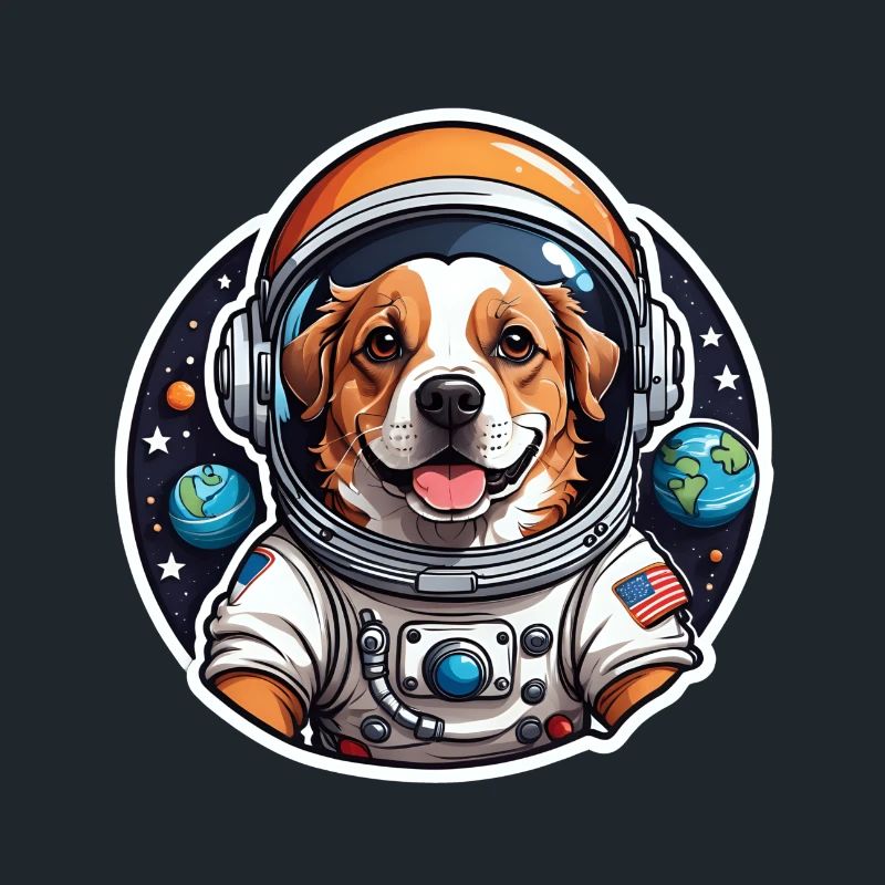 Chien astronaute dans l’espace