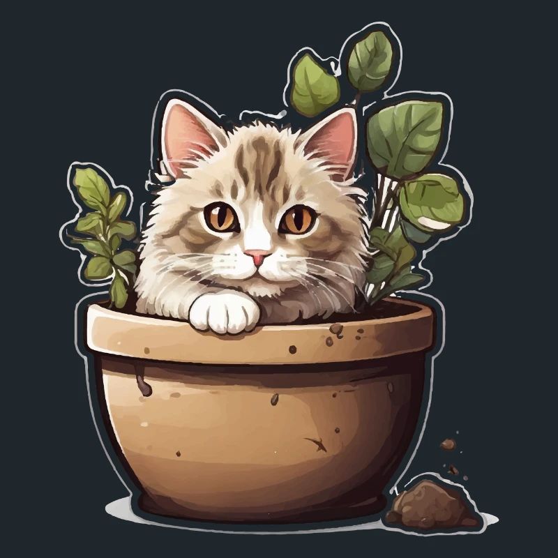 Fleur de chat mignonne