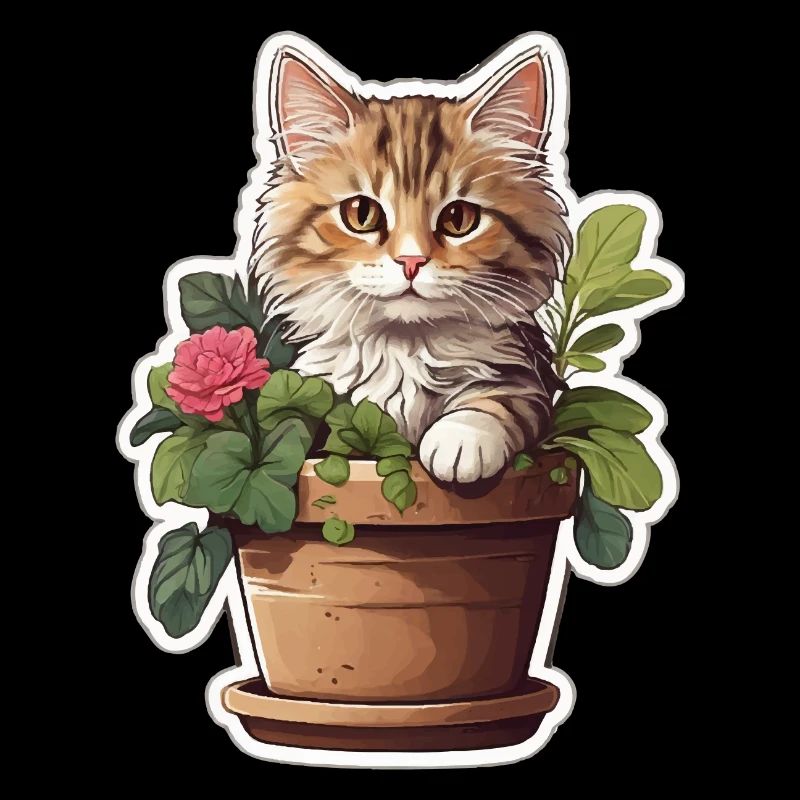 Fleur de chat mignonne