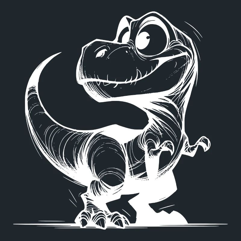 Little Cute T-Rex - Dinosaur Sketch
