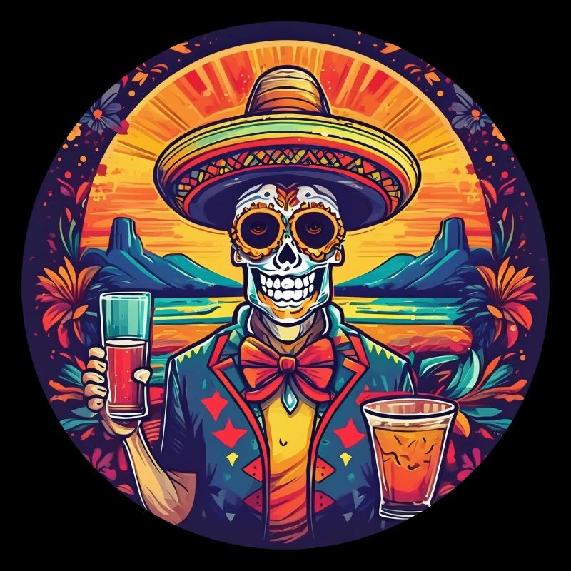 5 de Mayo Party Drinko de Mayo Sugar Skull Drink