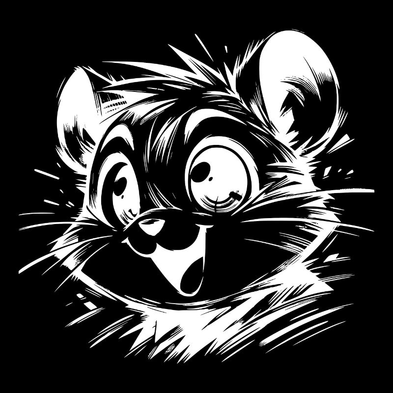 Cheerful Children Hamster Drawing