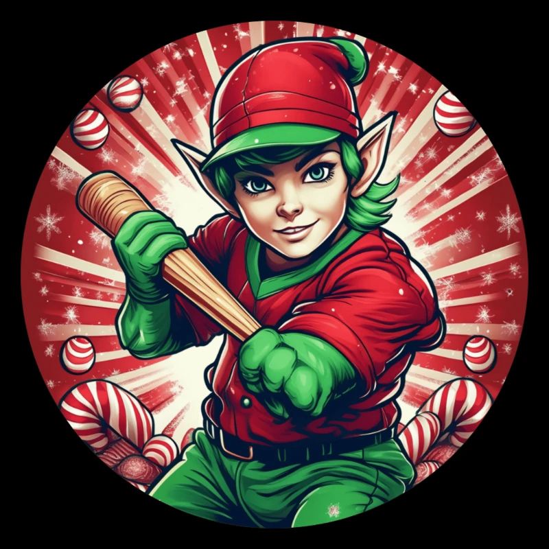 Baseball elfe de Noël