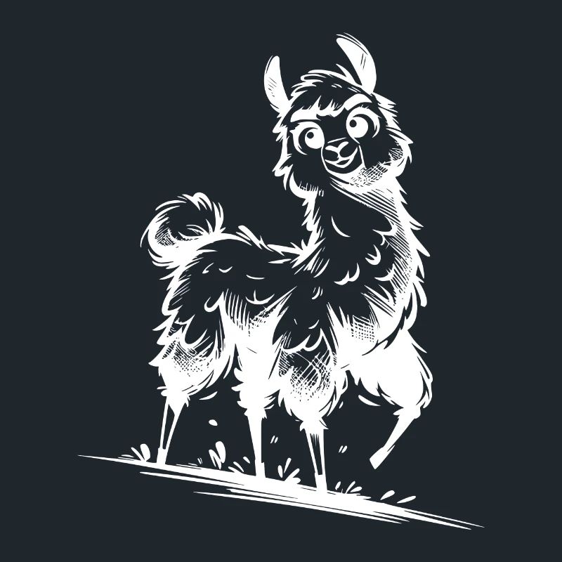 Cute Llama Kids Cuddle Style