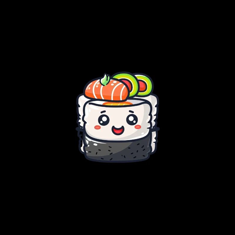 Rouleau de sushi avec visage