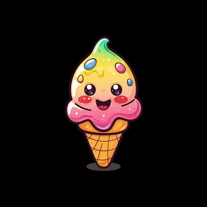 Buntes Eiscreme Design