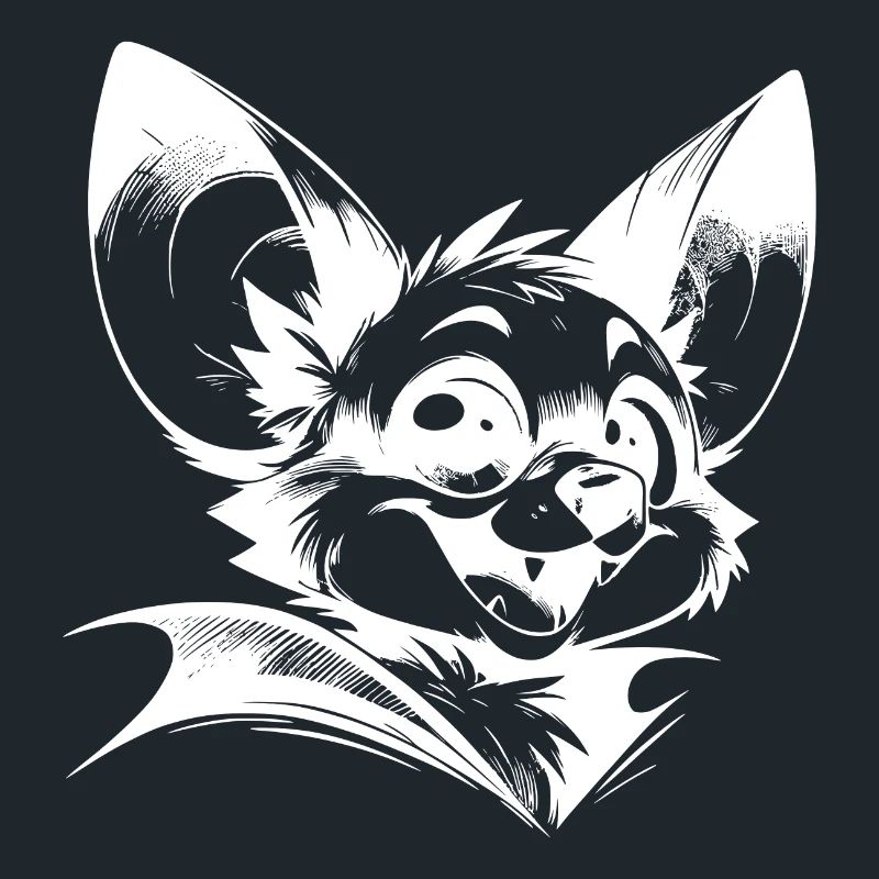 Laughing Bat Baby Vampire Drawing