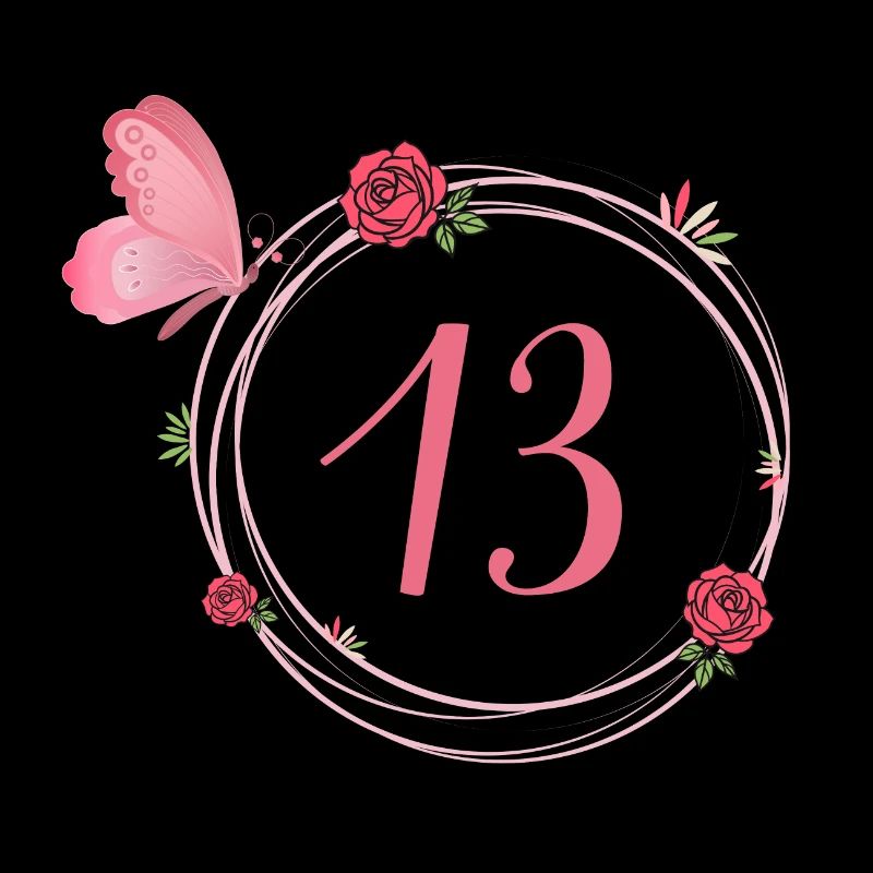 13. Geburtstag Schmetterlings- und Blumenmädchen