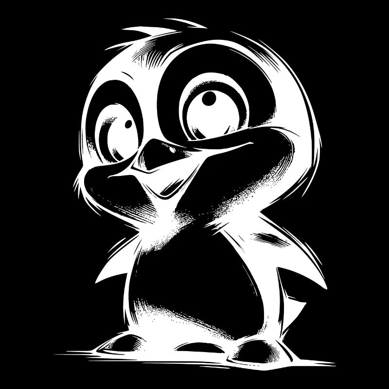 Drôle pingouin câlin Penguin bébé