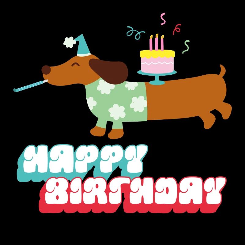 Vœux d’anniversaire teckel