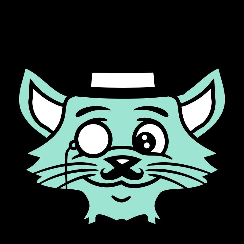 Sir Cat Gentleman Top Hat Monocle Rich Gentleman