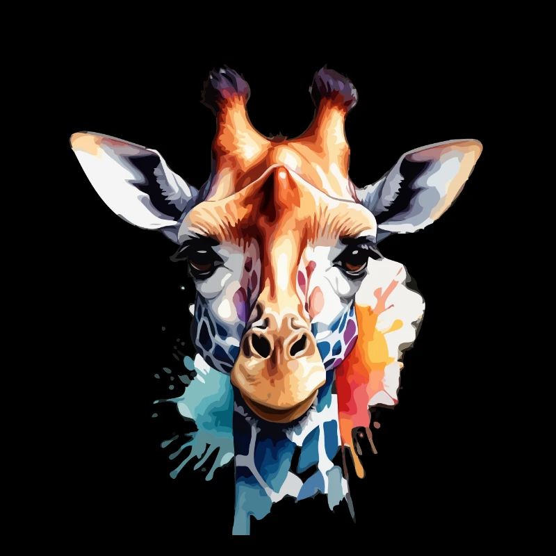 Giraffe Bunt Cool Niedlich Animiert