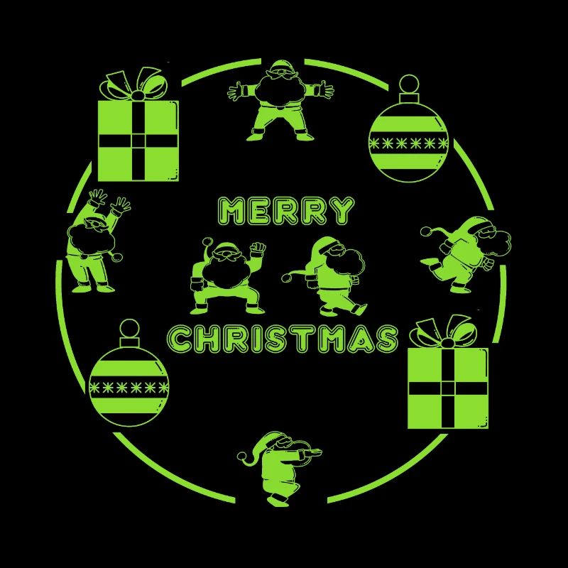 Der Weihnachtsmann im Kreis