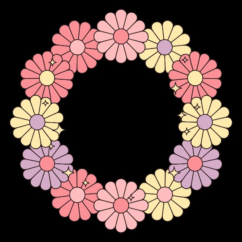 Lebendiger Blumenkranz