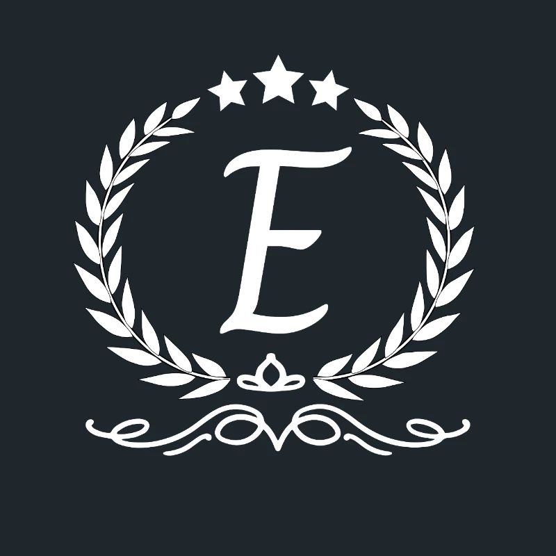 Krone mit Buchstabe e