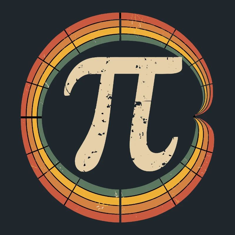 Conception rétro de symbole Pi pour Pi Tag