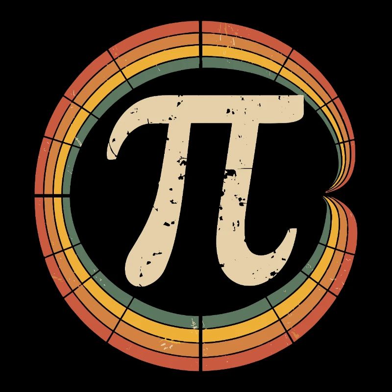 Retro Pi Symbol Design for Pi Tag