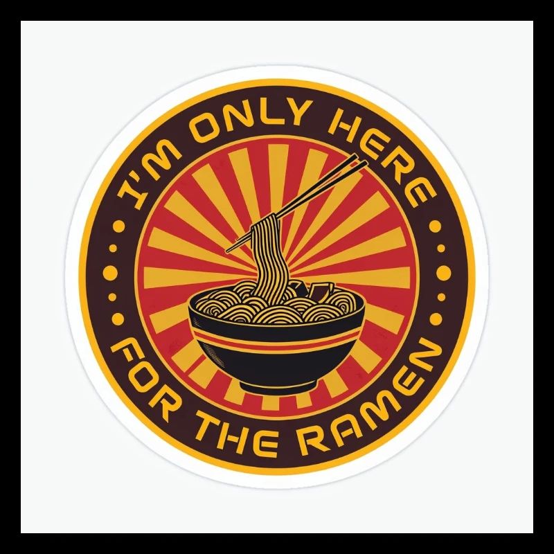 Retro Ramen Bowl Vintage Emblem