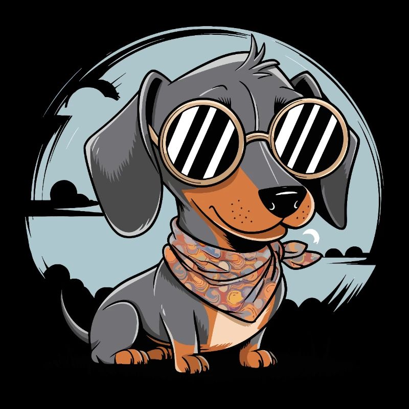 Chien teckel cool