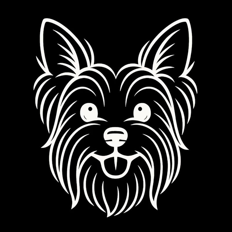 TinyPaws Black & White Edition Yorkshire Terrier w
