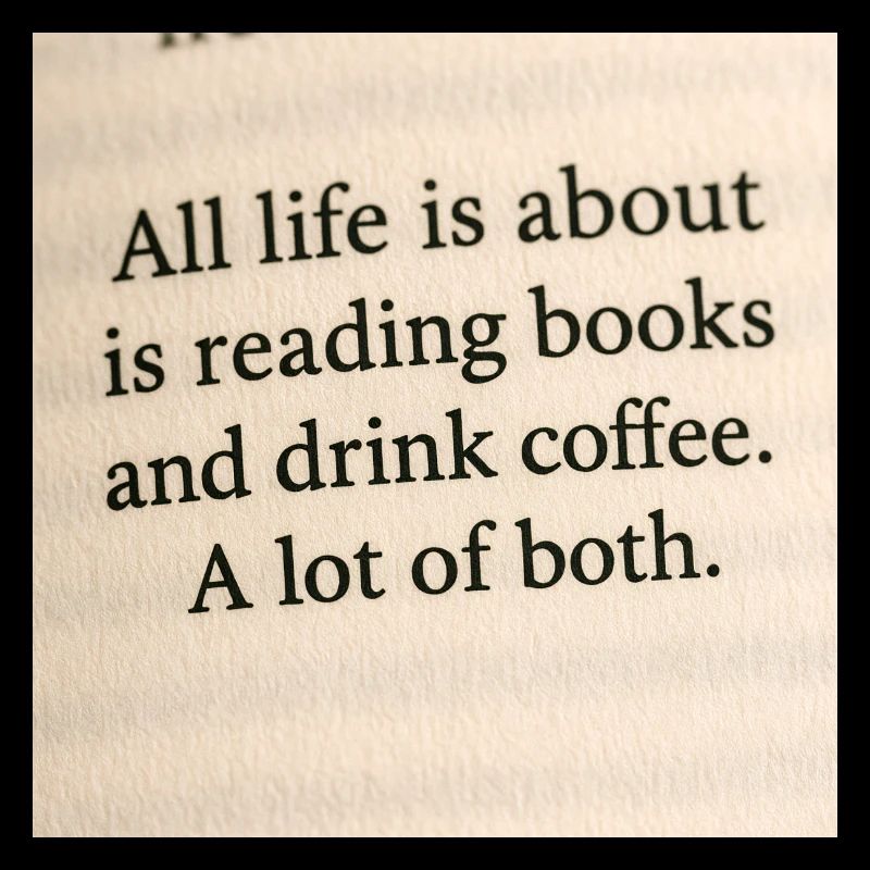 Das Leben dreht sich alles um Bücher und Kaffee