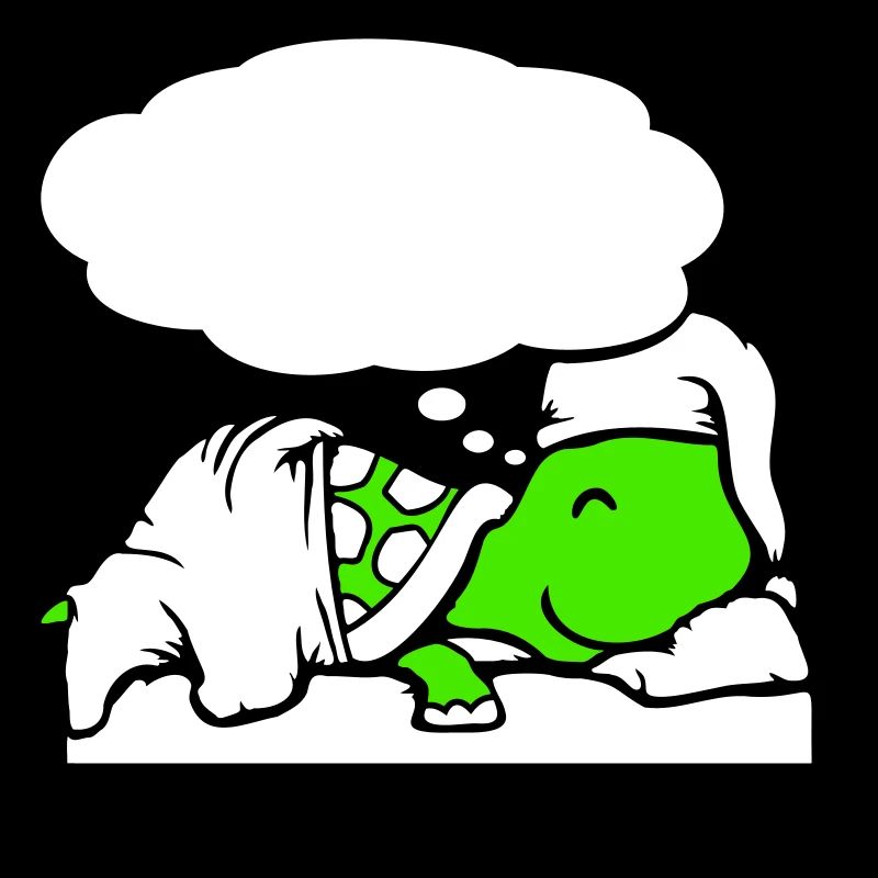 Turtle sleeps tired bed sleepy head dreaming