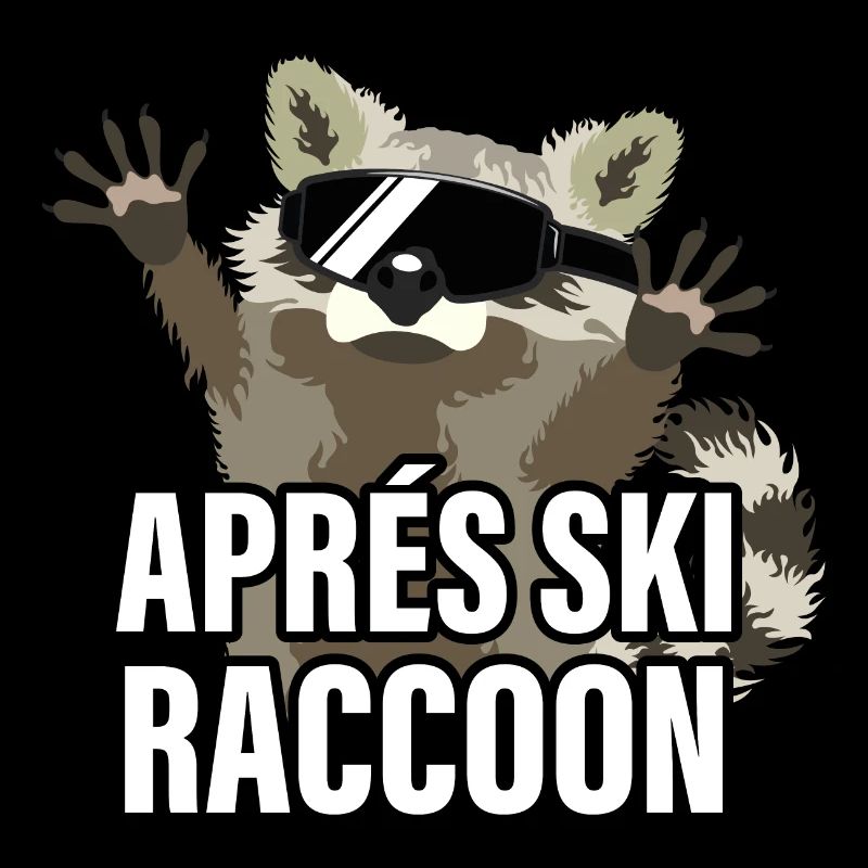 Waschbär Ski springen Lehrer Skispringer