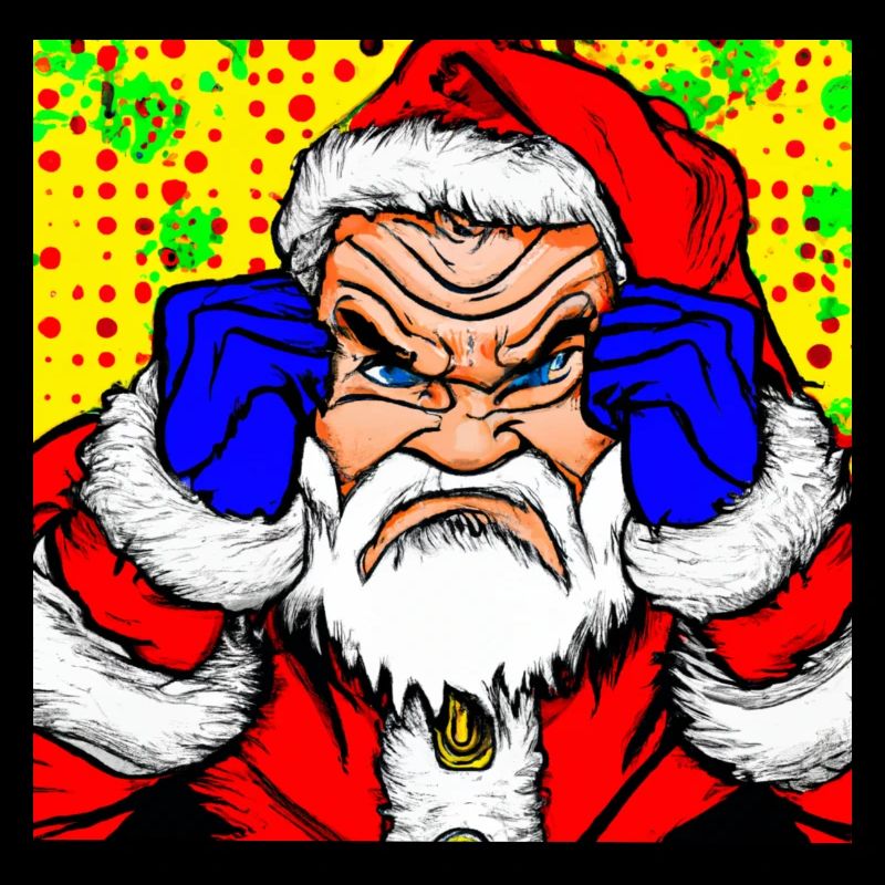 Weihnachtsmann mit schlechter Laune
