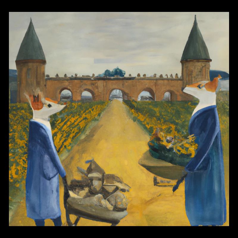 Füchse im van Gogh Stil