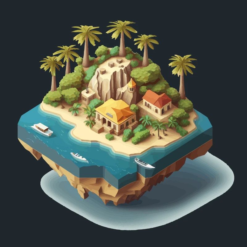 Cadeau 3D de l’île
