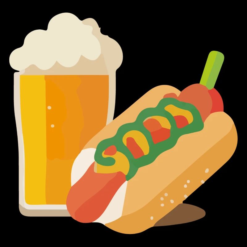 Bière et Hot dog