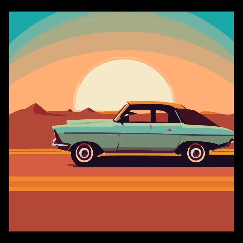 Oldimter / Auto / Sonnenuntergang