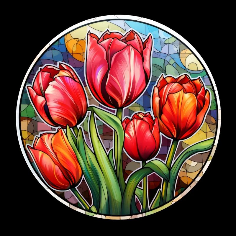 Champ de tulipes