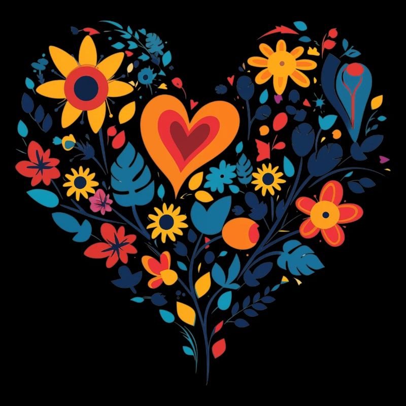 Cœur fleuri