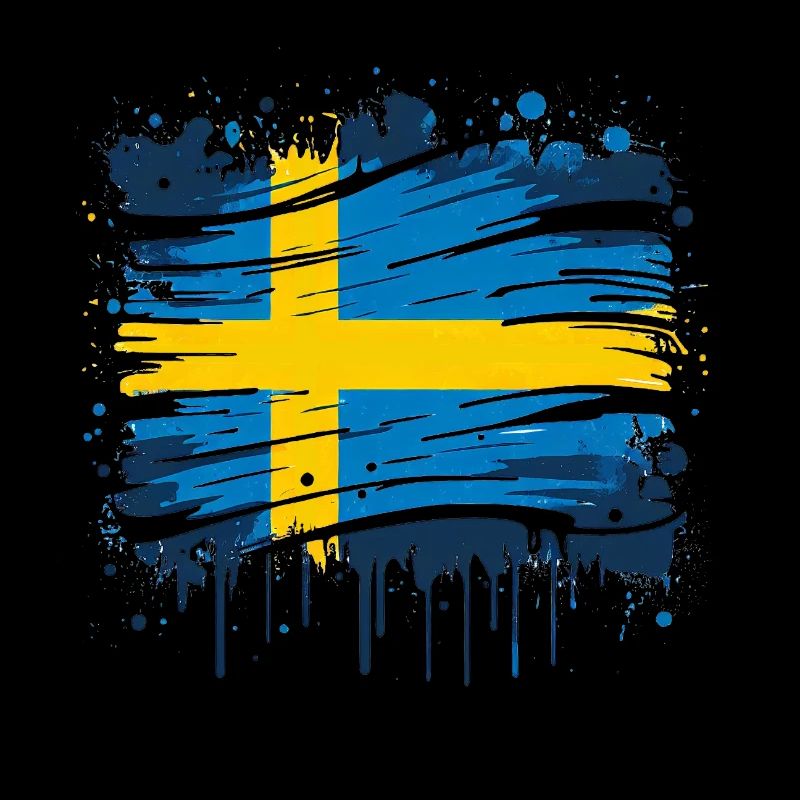 Sverige Suède Drapeau Schweden Flagge