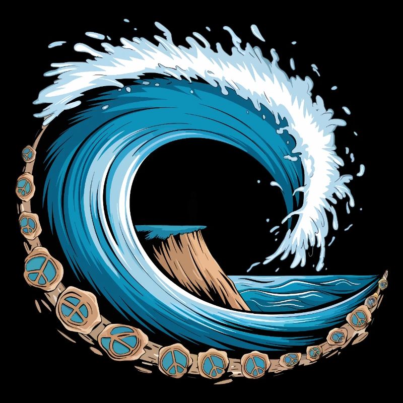 Friedliche Meereswelle mit Surf-Vibes