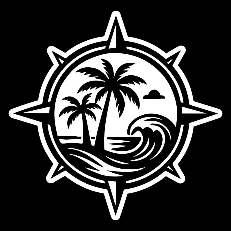 Boussole Palm Trees Plage