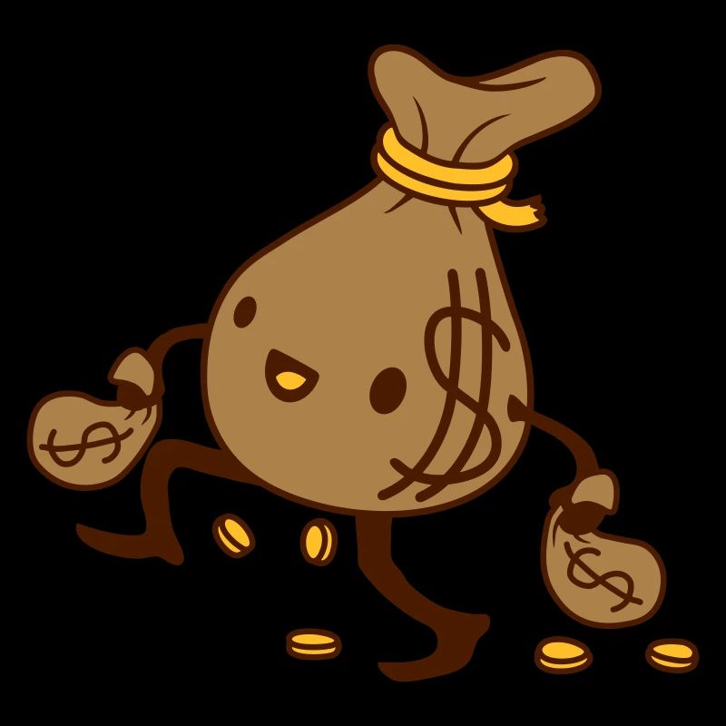 Happy Walking Money Bag Comic