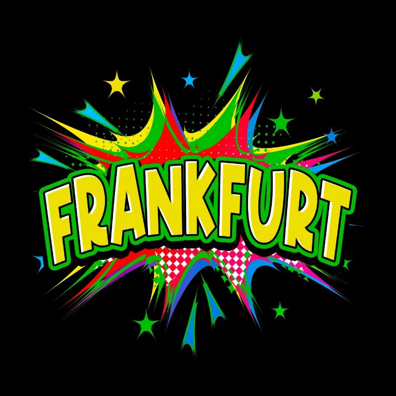 Frankfurt Germany City Pop Art Comic Art