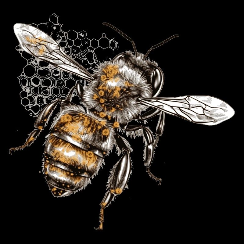 L’abeille approche de la prochaine fleur