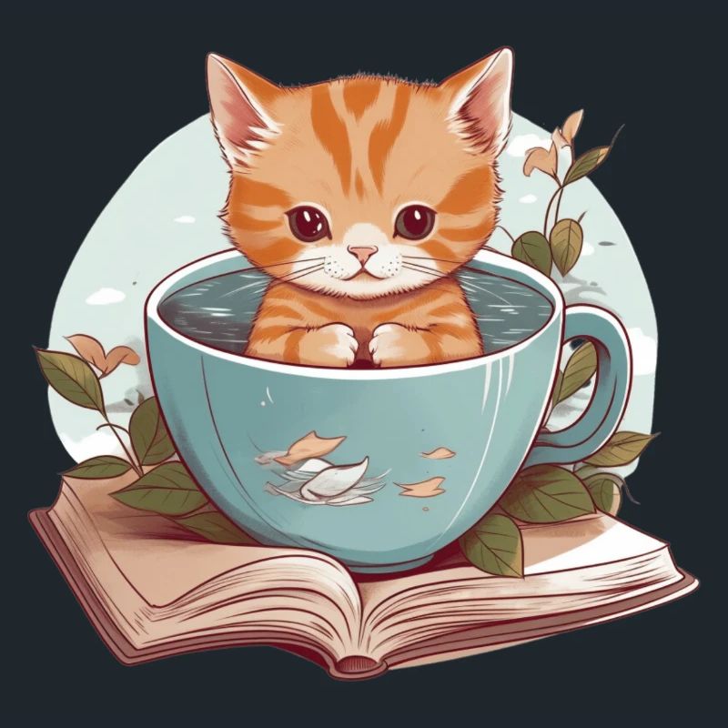 Chat mignon dans une tasse